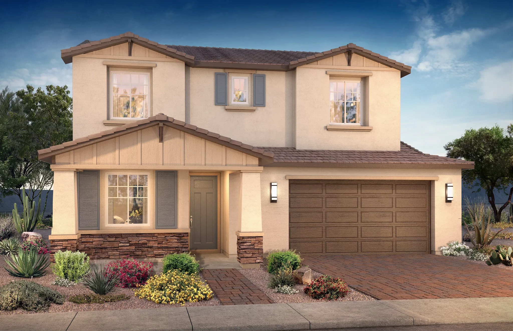 Plan 3524 Exterior C: Craftsman