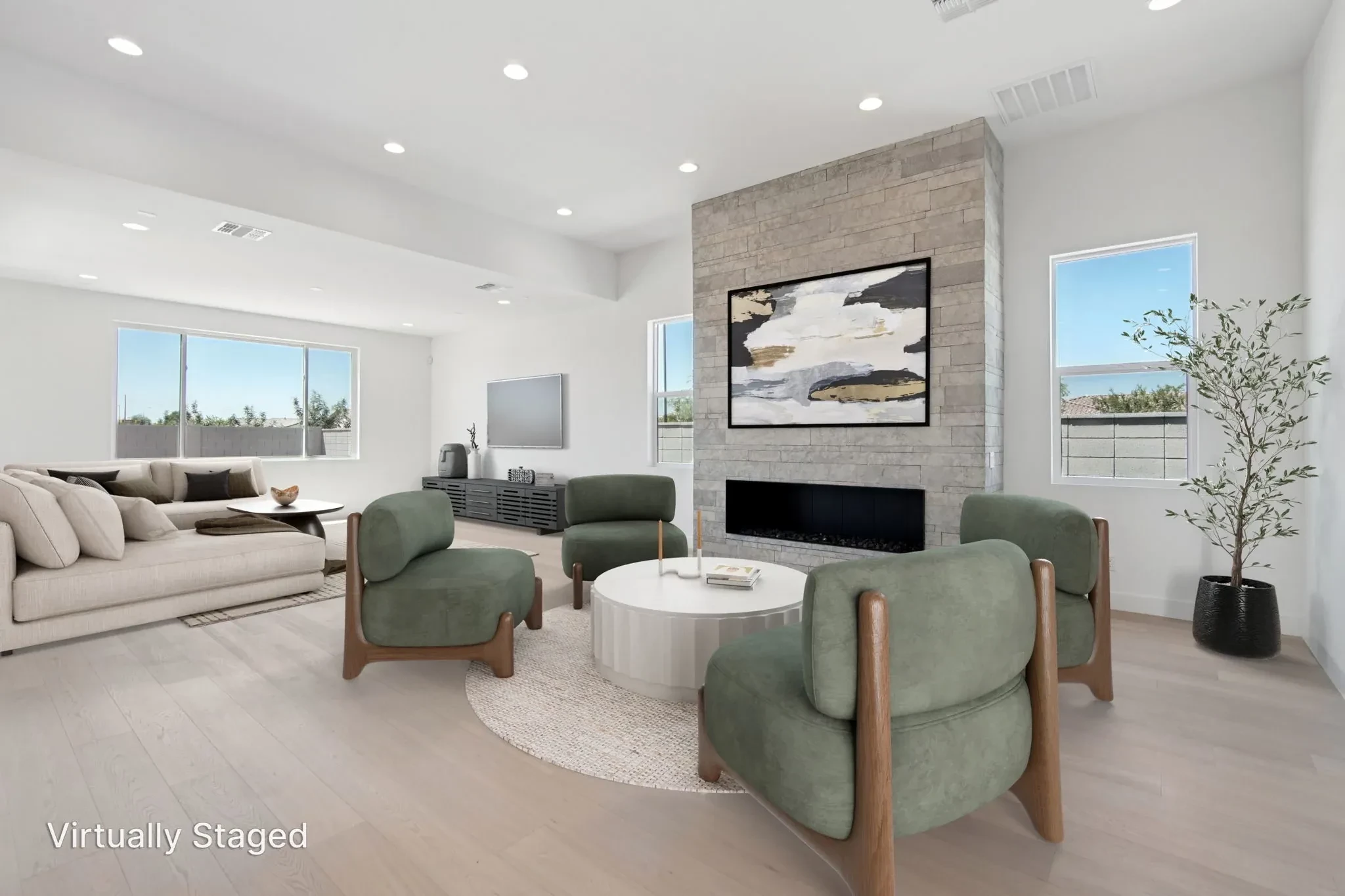 Great Room Virtually Staged