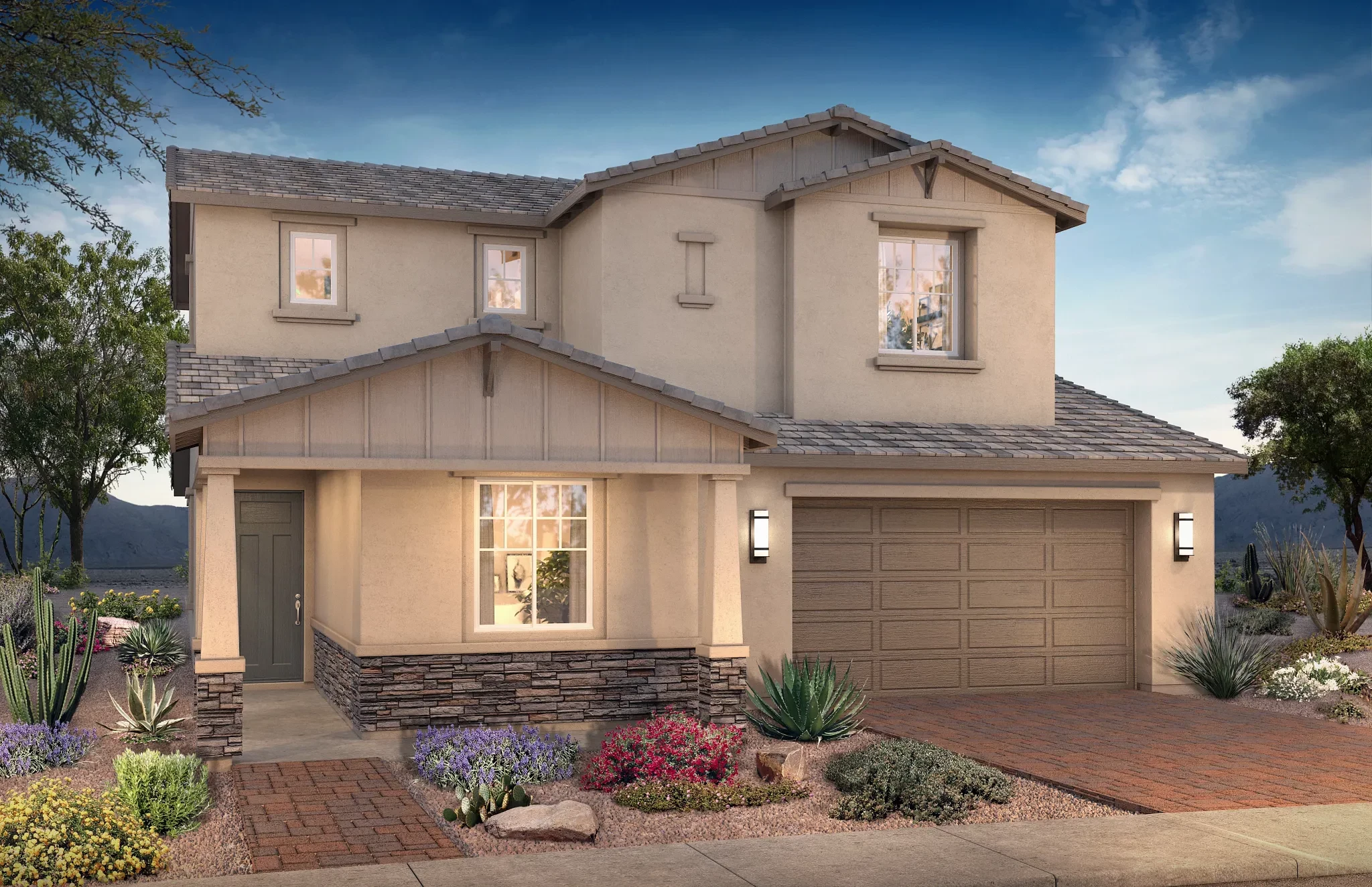 Plan 3522 Exterior C: Craftsman